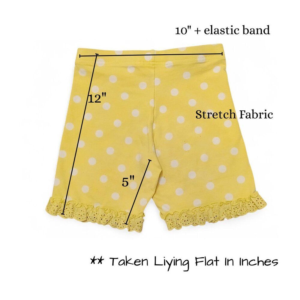 Matilda Jane Girls Kids Yellow Polka Dots "Oh Sunny Day" Ruffled Shorts Size 8 - Picture 8 of 9